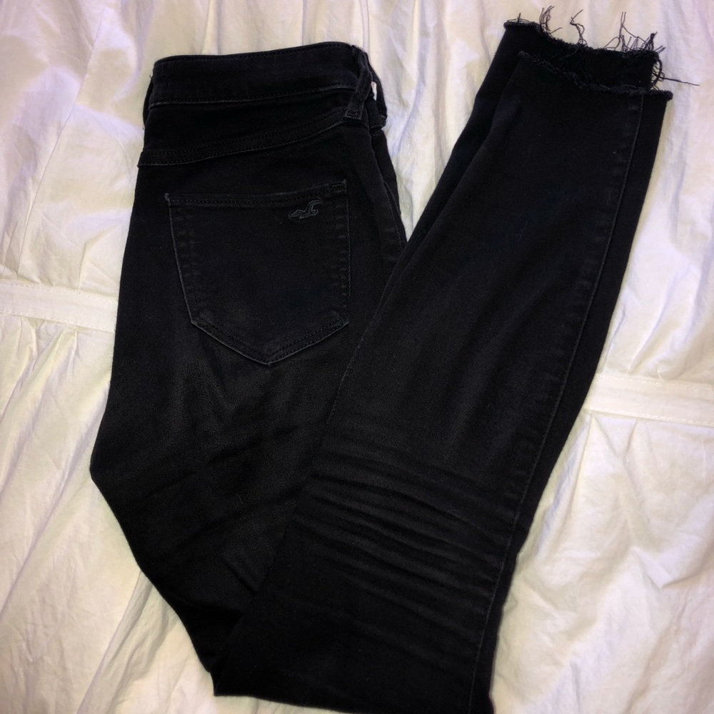 black high rise jean leggings Hollister size 3
